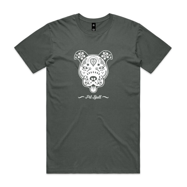 Sugar Skull Pit Bull - Mens Staple T shirt Thumbnail