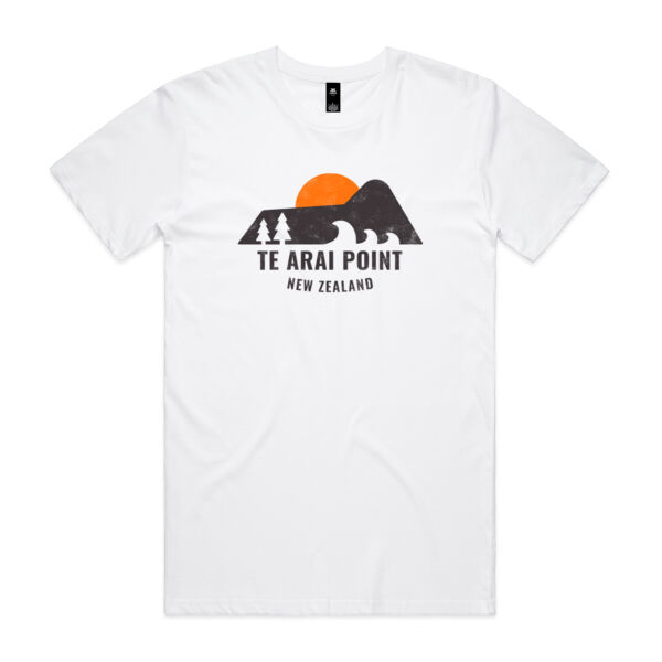 Te Arai Point Surf Beach - Mens Staple T shirt Thumbnail